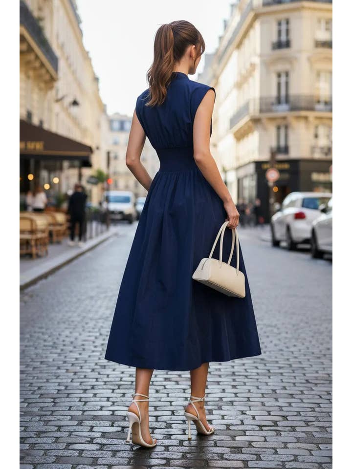 VAVA by Joy Han - Wholesale Dress - Women's - Two Way Zip Up Midi Dress10