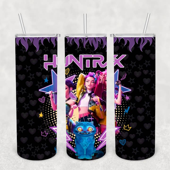 Beautiful Creations by Laney - Venta al por mayor Vaso termo - Vaso Huntrix de dibujos animados2