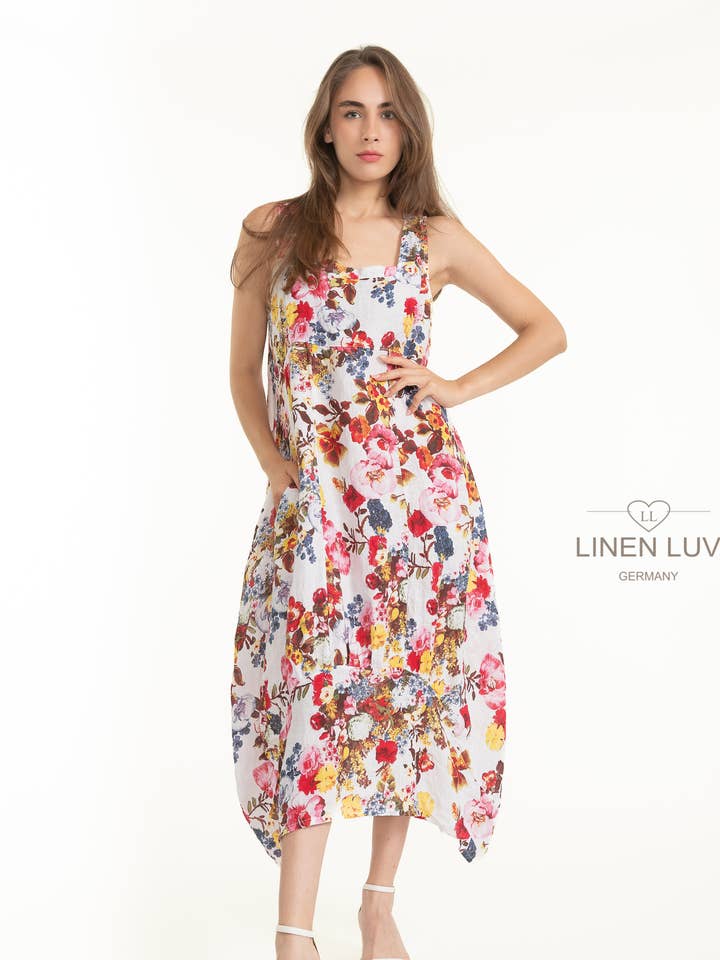 Bianco SS25 - French Linen Dress Linen Luv (TP1622-11) for wholesale on Faire0