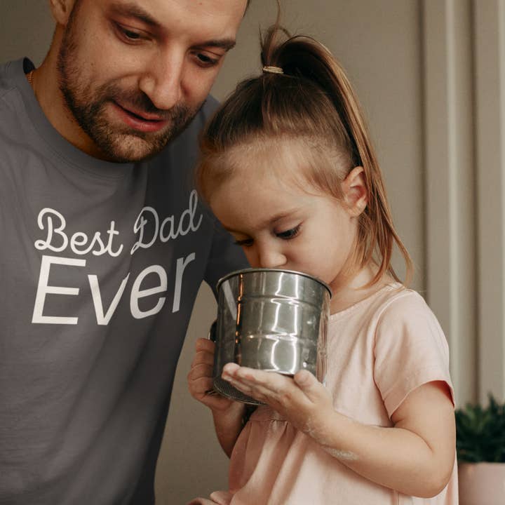 The Graceful Dragonfly – Großhandel T-Shirt mit Siebdruck – Herren – Best Dad Ever T-Shirt New Dad Text Tee Schwarz Vatertag3