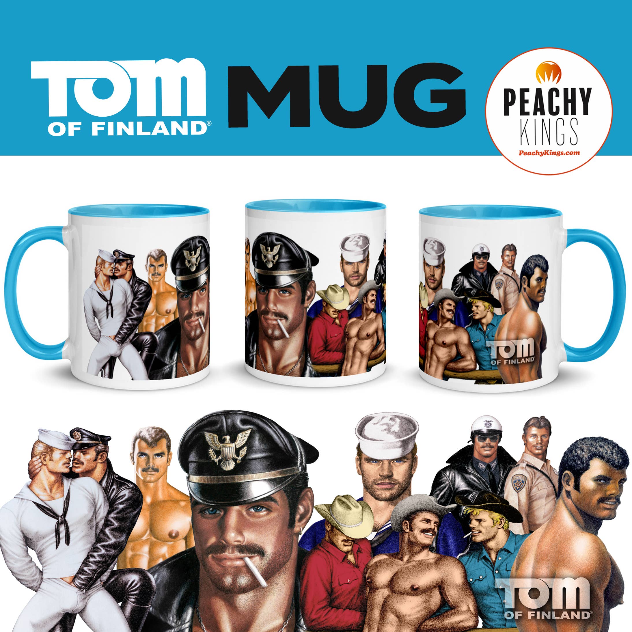 Peachy Kings / Kweer Cards - Wholesale Coffee mug - Tom of Finland Coffee Mug (Gay Queer LGBTQ)1
