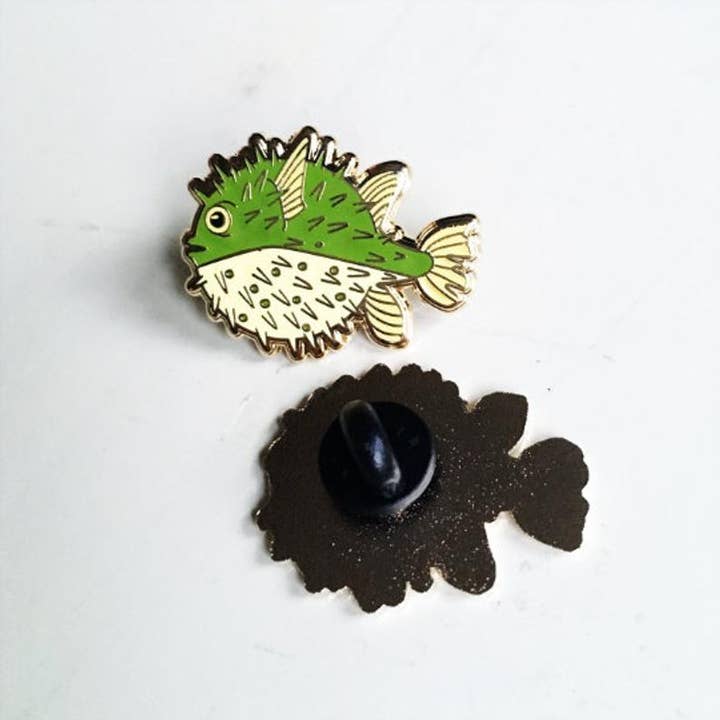 Sherbet Punch Studios - Wholesale Lapel Pin/Button - Puffer Fish enamel pins2