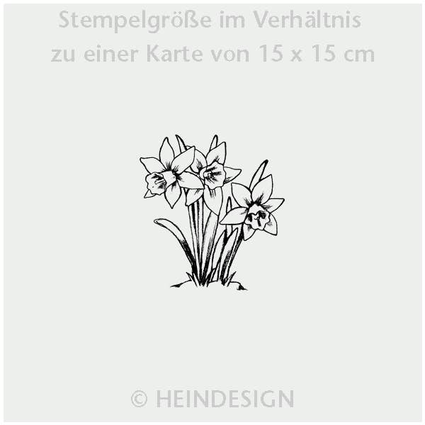 Heindesign - Vendita all'ingrosso Timbro in gomma/decorativo - Timbro: narcisi1