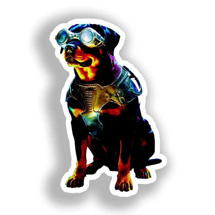 Rottweiler Hond Sticker # A018044 voor wholesale door Yoonek Graphics