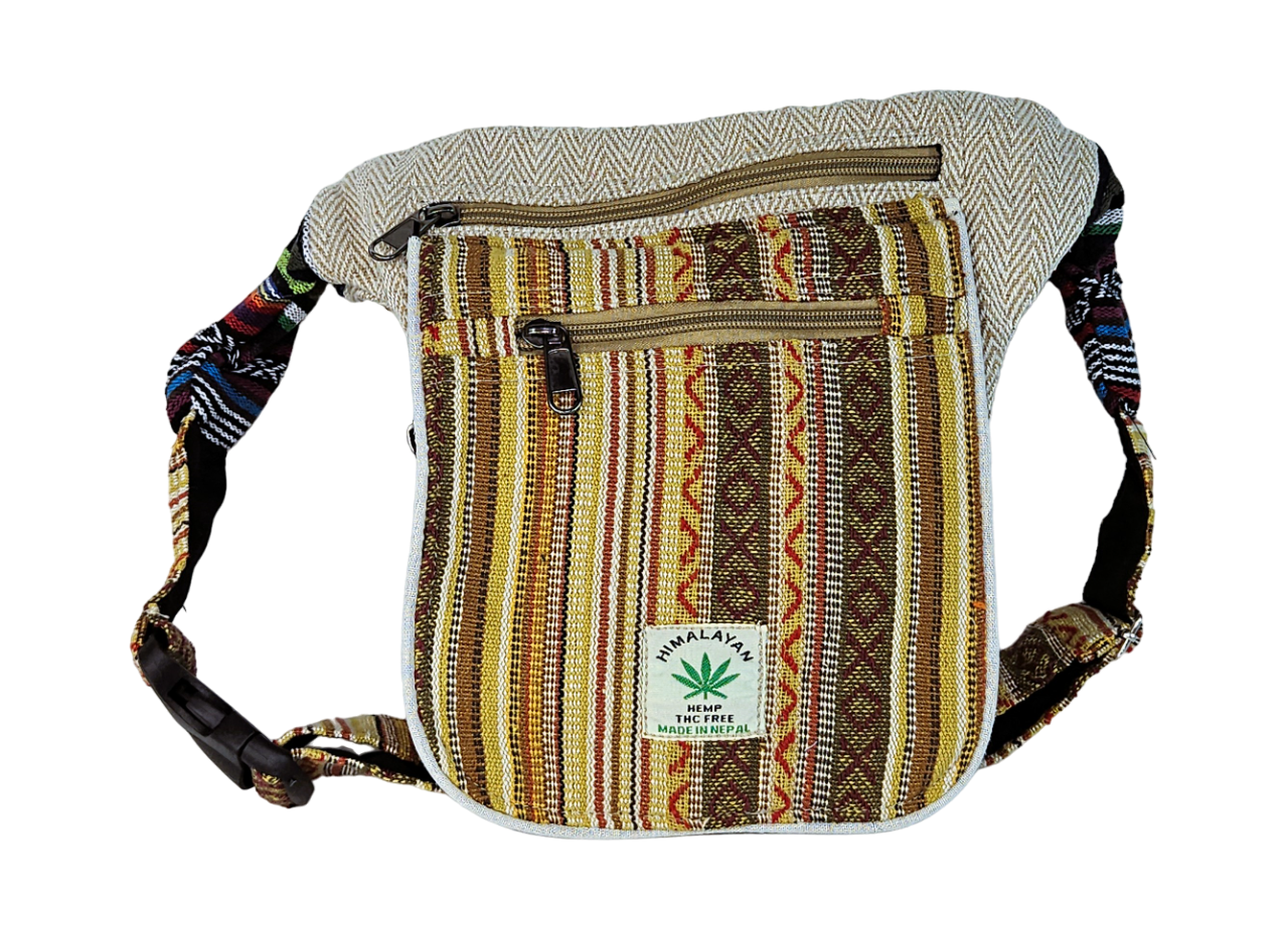 EthnicNatur - Venta al por mayor Riñonera - Unisex - Bolso riñonera larga de cáñamo de Himalaya Hemp Thc free3