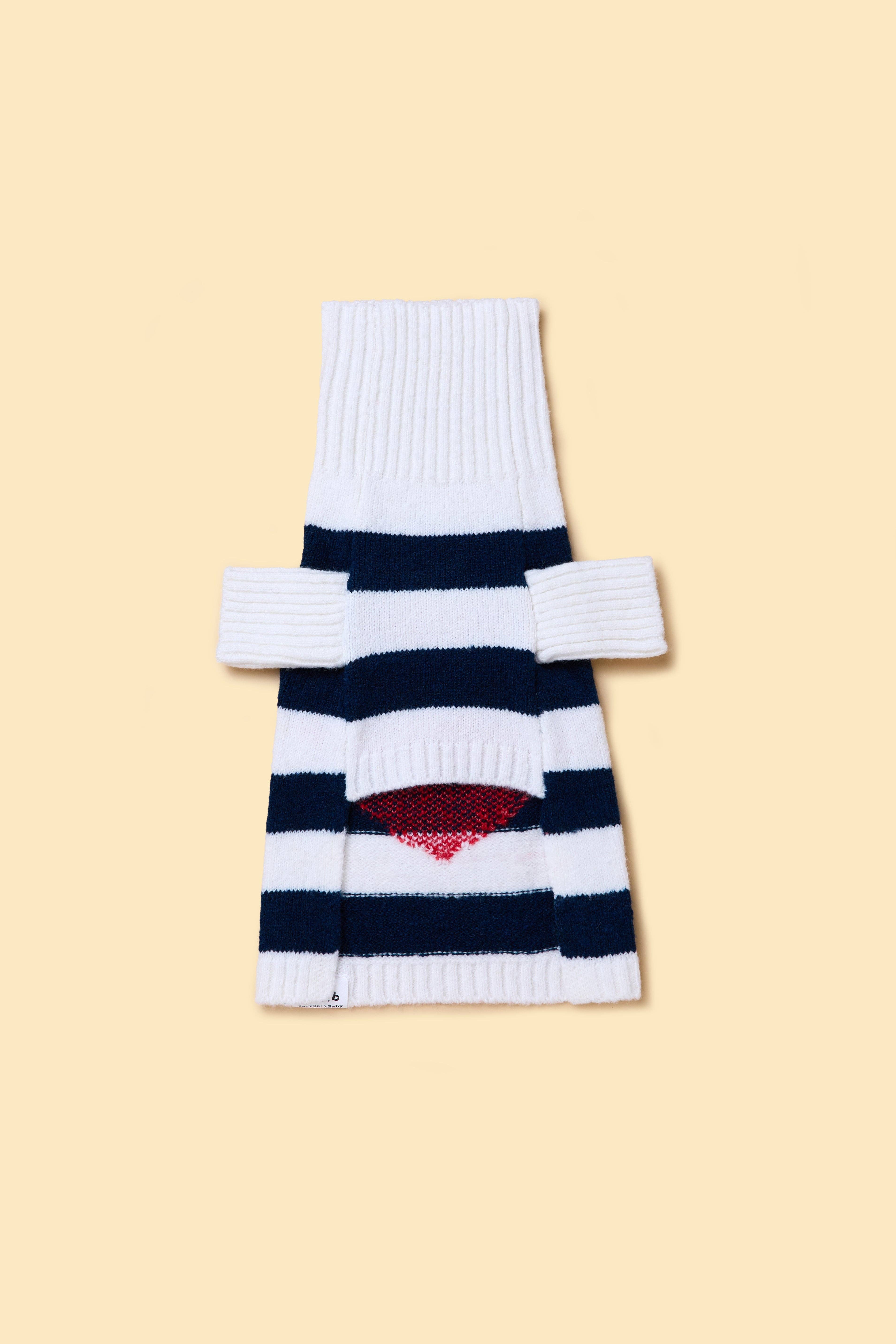 BarkBarkBaby - Wholesale Pet Sweater - Dog - Sailor of My Heart Striped Turtleneck Sweater2