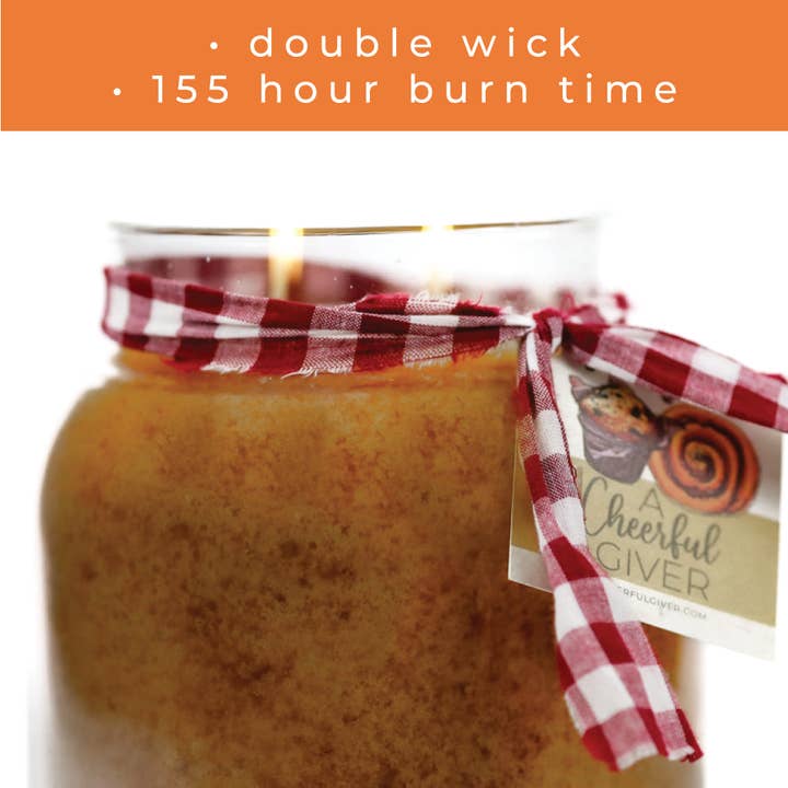 A Cheerful Giver - Wholesale Jar/Filled Candle - KOTL Papa Candle (34oz.) – Apple Cider Donut4