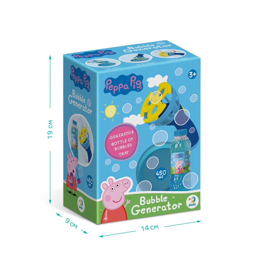 DoDo Brand - Wholesale Bubble wand – Child - PEPPA PIG BUBBLE GENERATOR 450 ML2