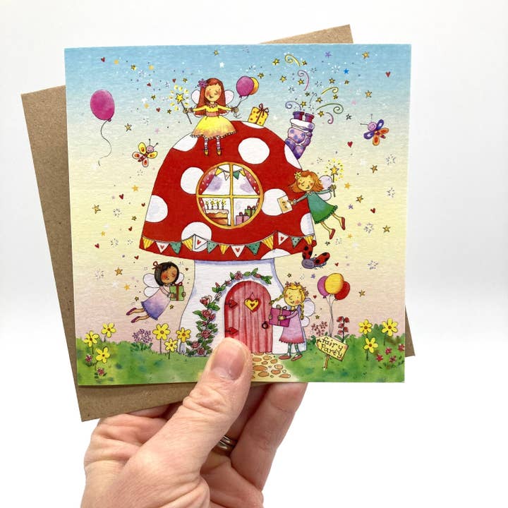 Ink and Snail Limited - Wholesale Birthday Card - Birthday Card - Toadstool Party1
