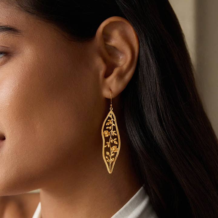 Satya Jewelry - Wholesale Dangle Earrings - Expanding Beauty Lotus Earrings Earrings1