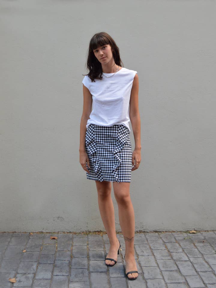 Vichy kjol för wholesale av ELBA& CLAU