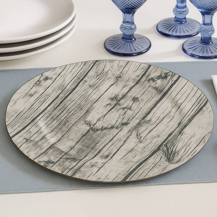 Fennco Styles - Wholesale Charger plate - Wood Rustic 14" Charger Plate 0