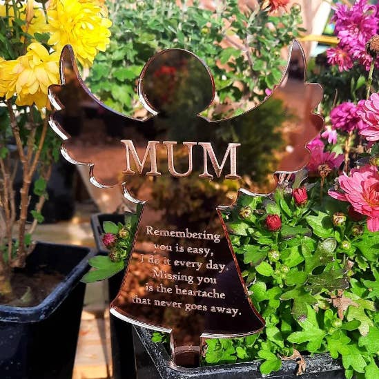 McHenrysPlace - Wholesale Outdoor ornament/decor - simple angel Memorial stick cemetery decoration name + poem