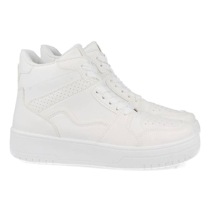 Witte Hoge Sneaker Casual voor Dames voor wholesale door Brideluxe Mayorista