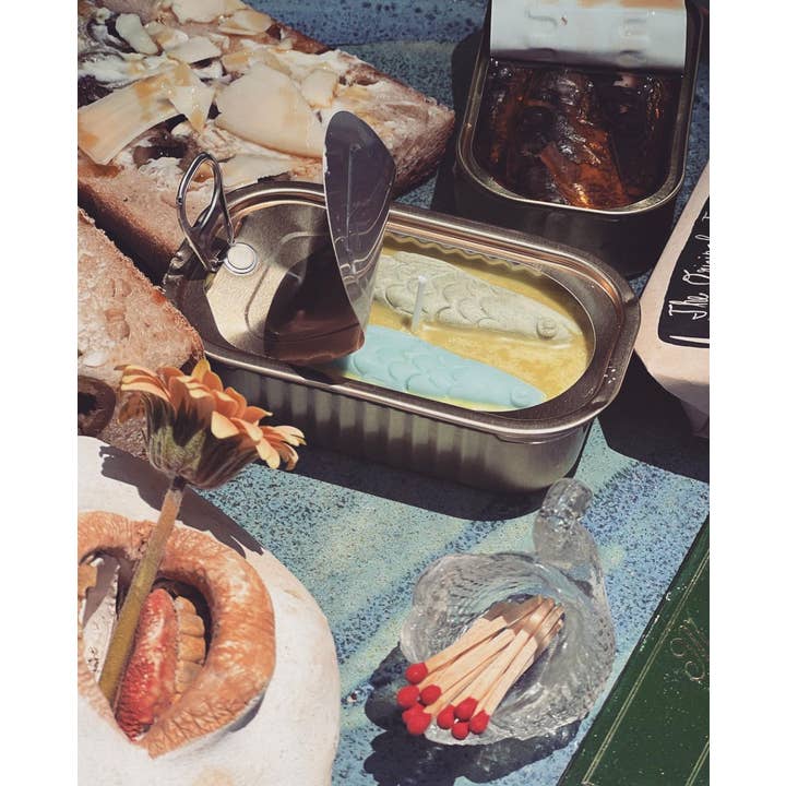 Tinned Candle - Wholesale Novelty Candle - Tinned Fish Candle - Olive Oil and Sea Salt