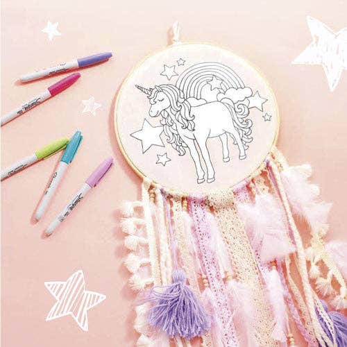 DIY Dream Catcher Paint Kit UNICORN craft kit + 5 SHARPIES for wholesale by MANIK