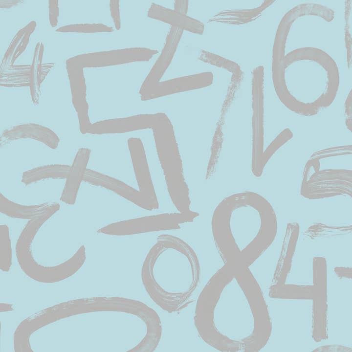 Jeu de Nombres - Papier Peint de Multiplication pour la vente par Detroit Wallpaper Co.