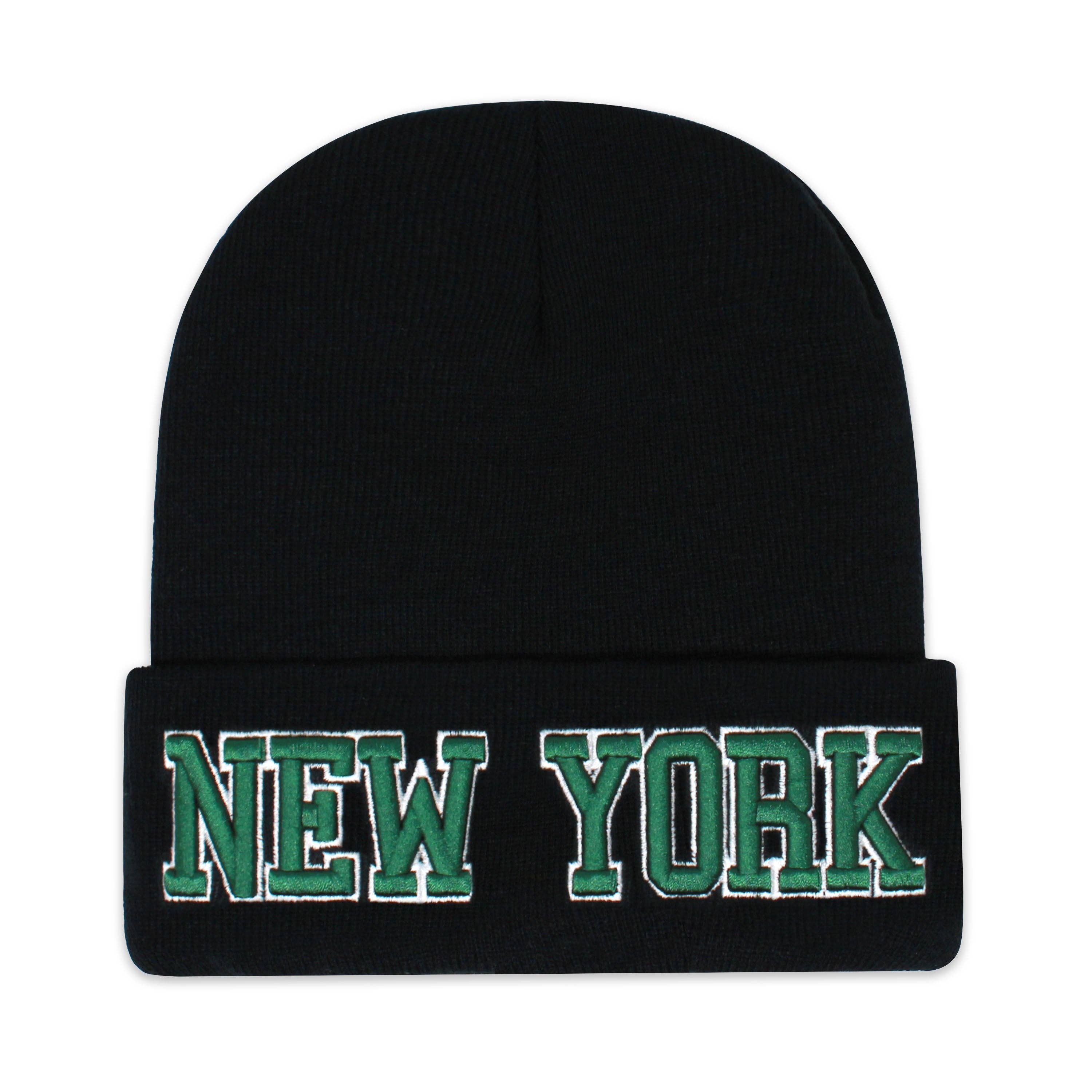 ChoKoLids - Vente Bonnet – unisexe - Bonnets noirs en tricot brodé 3D Football Sports Team City24