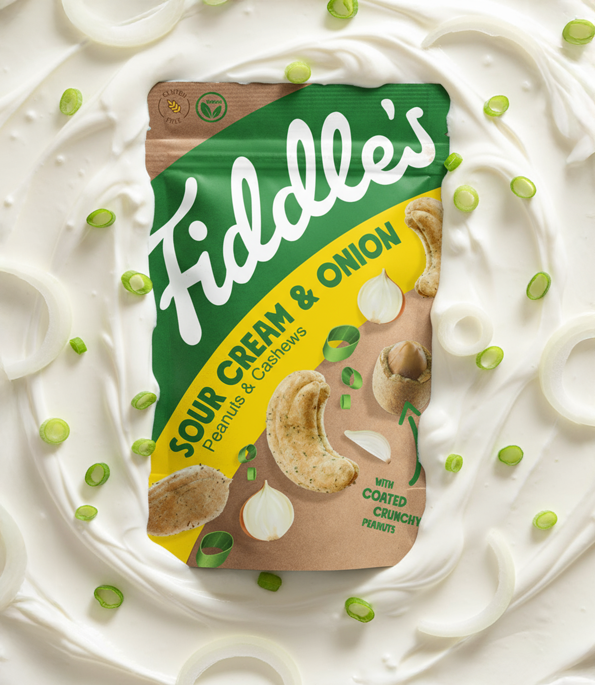 Fiddle's Snacks - Wholesale Nuts - Peanuts & Cashews - Sour Cream & Onion 70 G1