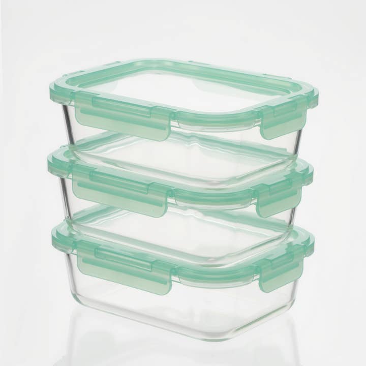 Genicook Product LLC - Wholesale Food storage container - Glass Containers with Flexible Silicone Lids - Set of 31
