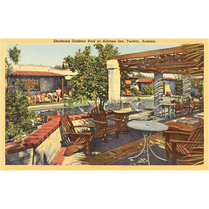 Found Image Press - Venta al por mayor Tarjeta postal - Tarjeta postal AZ-218 Arizona Inn, Tucson