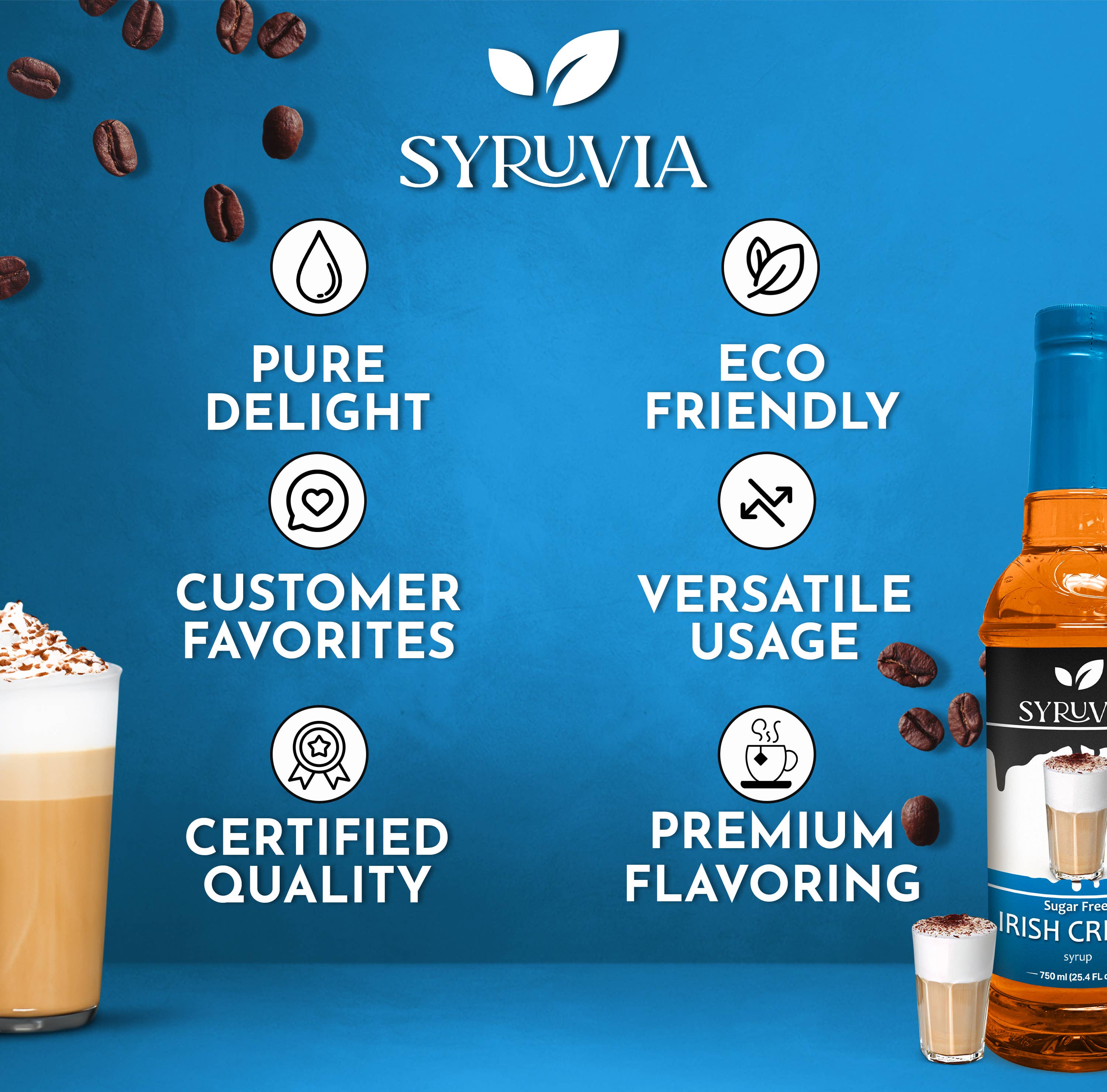Syruvia - Wholesale Flavored Syrup - Sugar-Free Irish Cream Syrup4