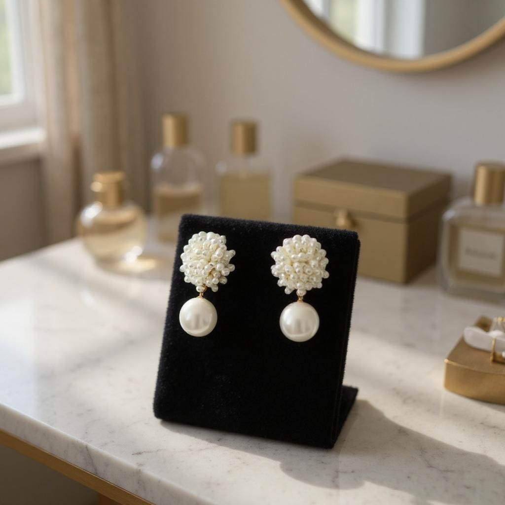 Athena Bridal Jewellery – Großhandel Ohrhänger – ATHENA KOLLEKTION - PERLENCLUSTER-OHRRINGE - CZER869 GOLD8