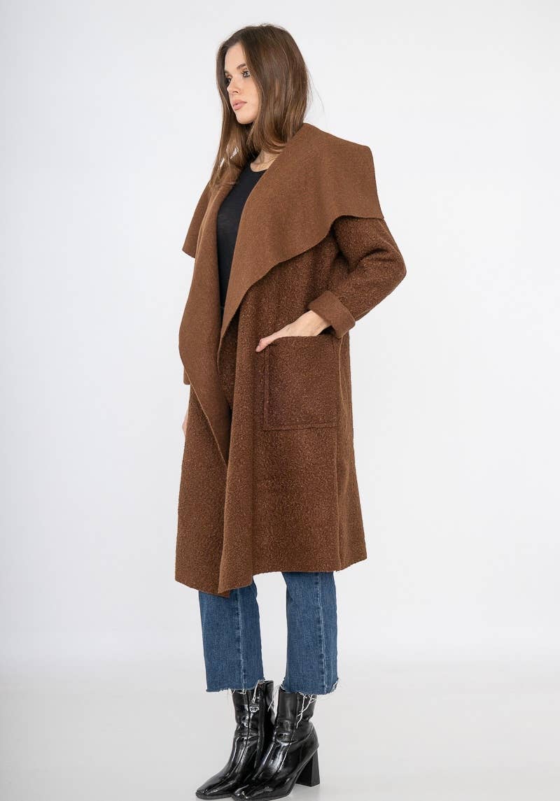 LINEN & COTTON HOUSE - Vente Manteau – femme - VESTE BOUCLETTE MATIERE RESPONSABLE + SIZE  35122 66