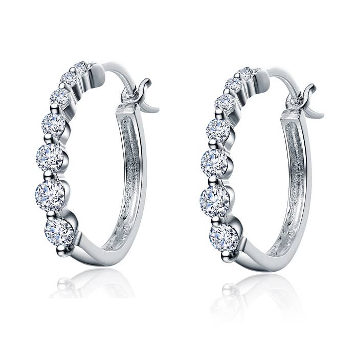 Sterling Silver Cubic Zirconia Earrings(7033) for wholesale by Genevive