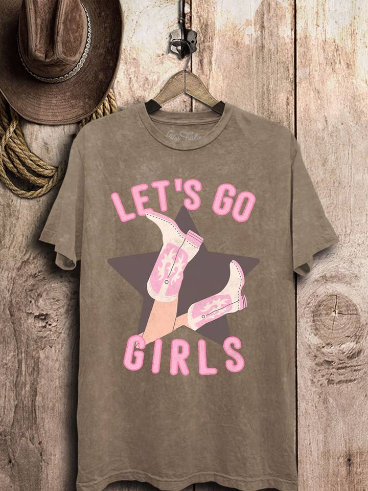Lets Go Girls Graphic Top for wholesale by Lotus Fashion Collection