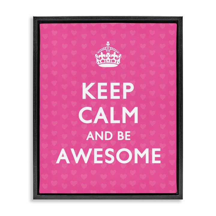 Bleib ruhig, sei großartig Floater gerahmte Kunst für den Großhandel von Stupell Industries