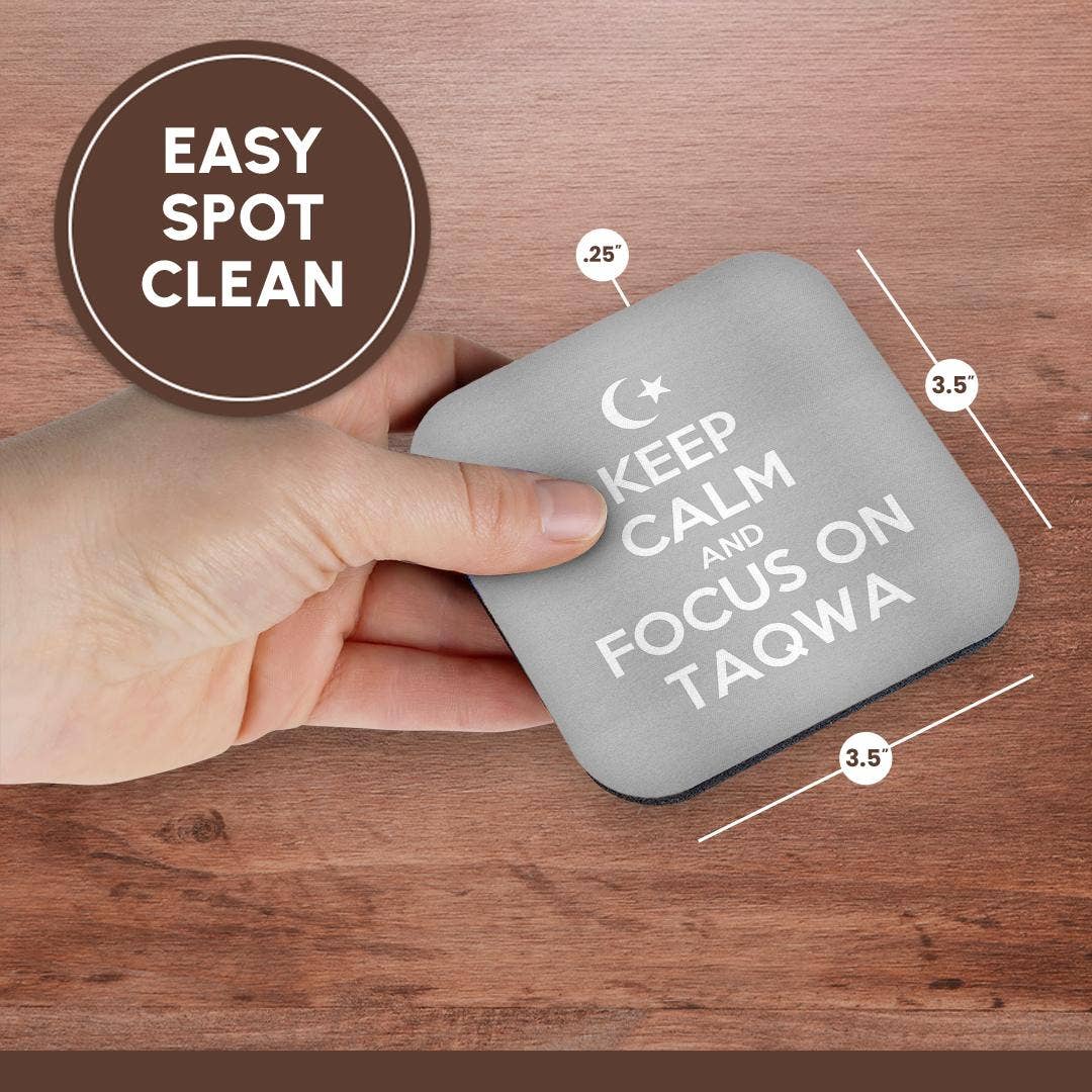 3dRose - Wholesale Coasters - 3dRose, Keep Calm and Focus on Taqwa, Coaster13