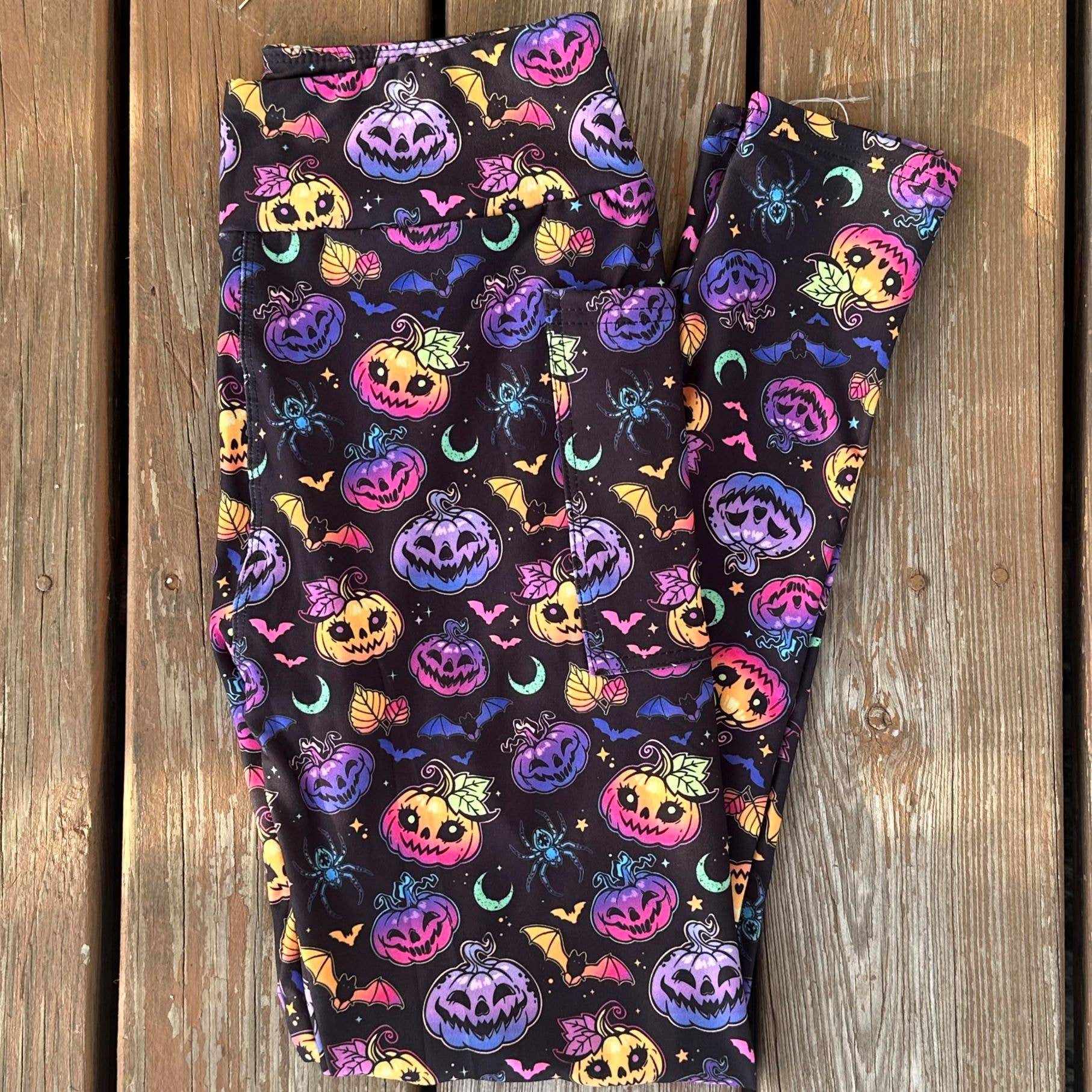Triple Goddess Boutique - Vendita all'ingrosso Leggings - Donna - Leggings per Halloween, leggings da strega, Jack O Lantern, 6