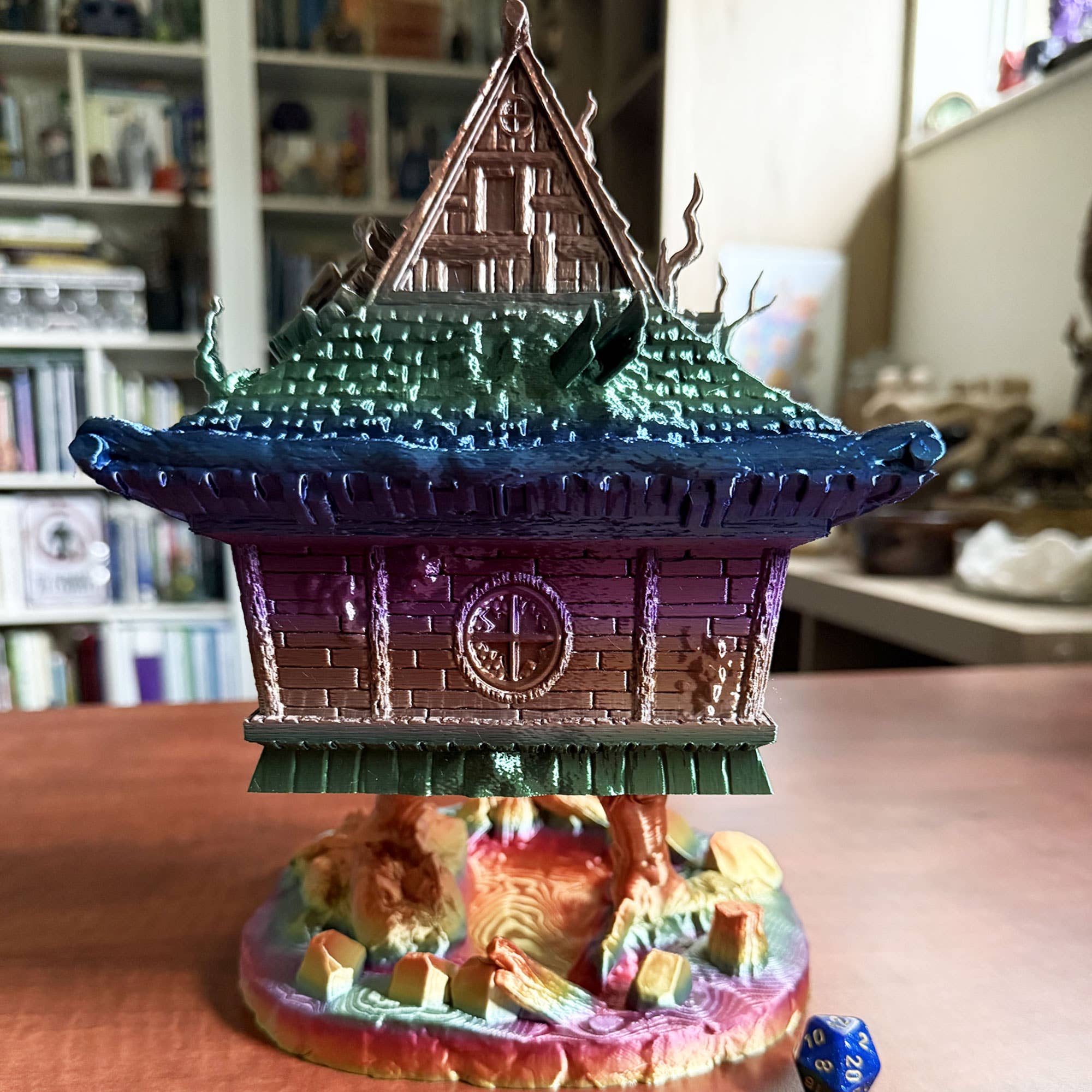 American Carver LLC - Wholesale Dice - Baba Yaga Hut Dice Tower | TTRPG, D&D, Pathfinder, CoC3