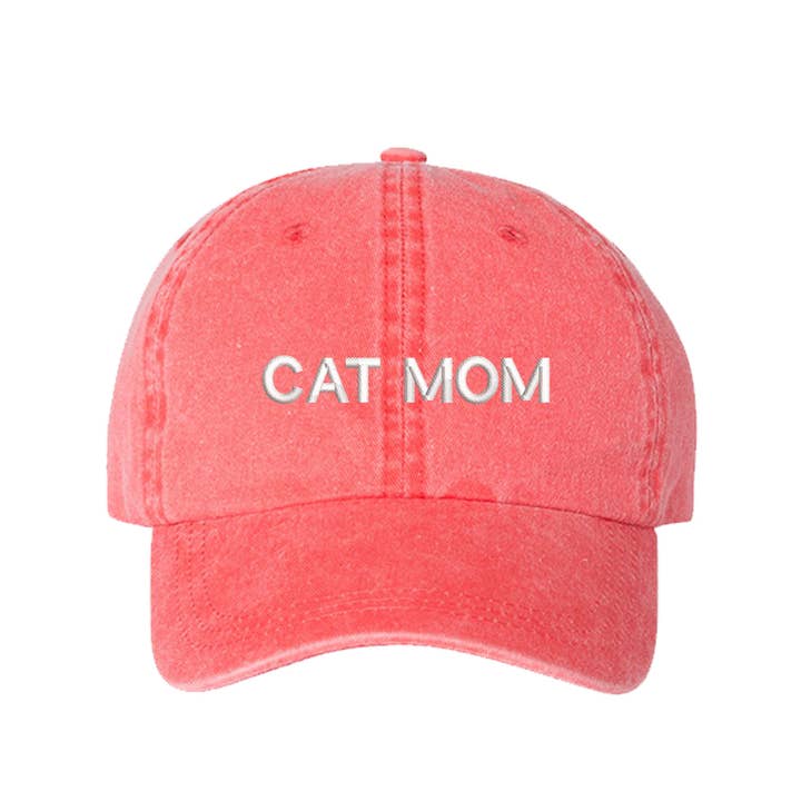 DSY Lifestyle - Wholesale Baseball Cap - Women's - Cat Mom Washed Unisex Baseball Hat