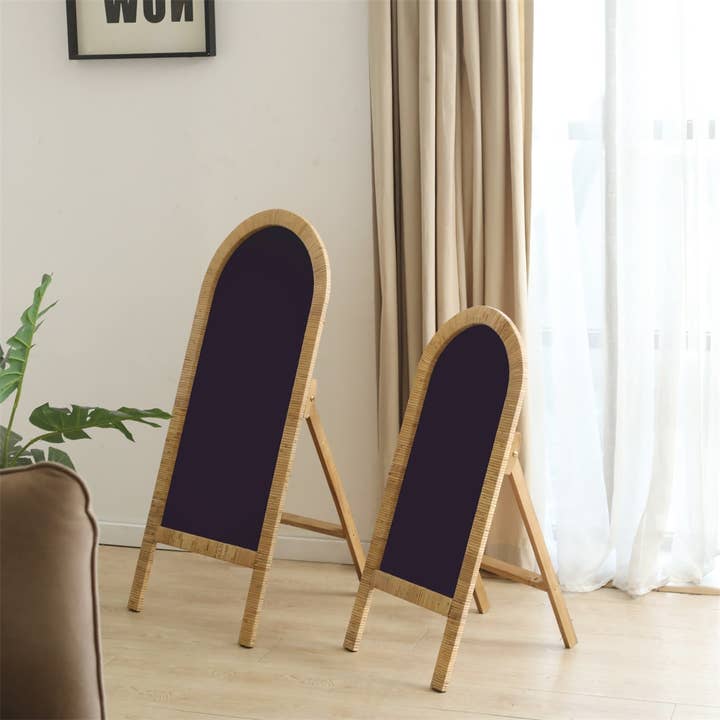 Cheungs Home Decor - Wholesale Chalkboard - Roussilon Curved Rattan Wrapped Standing Chalkboard18