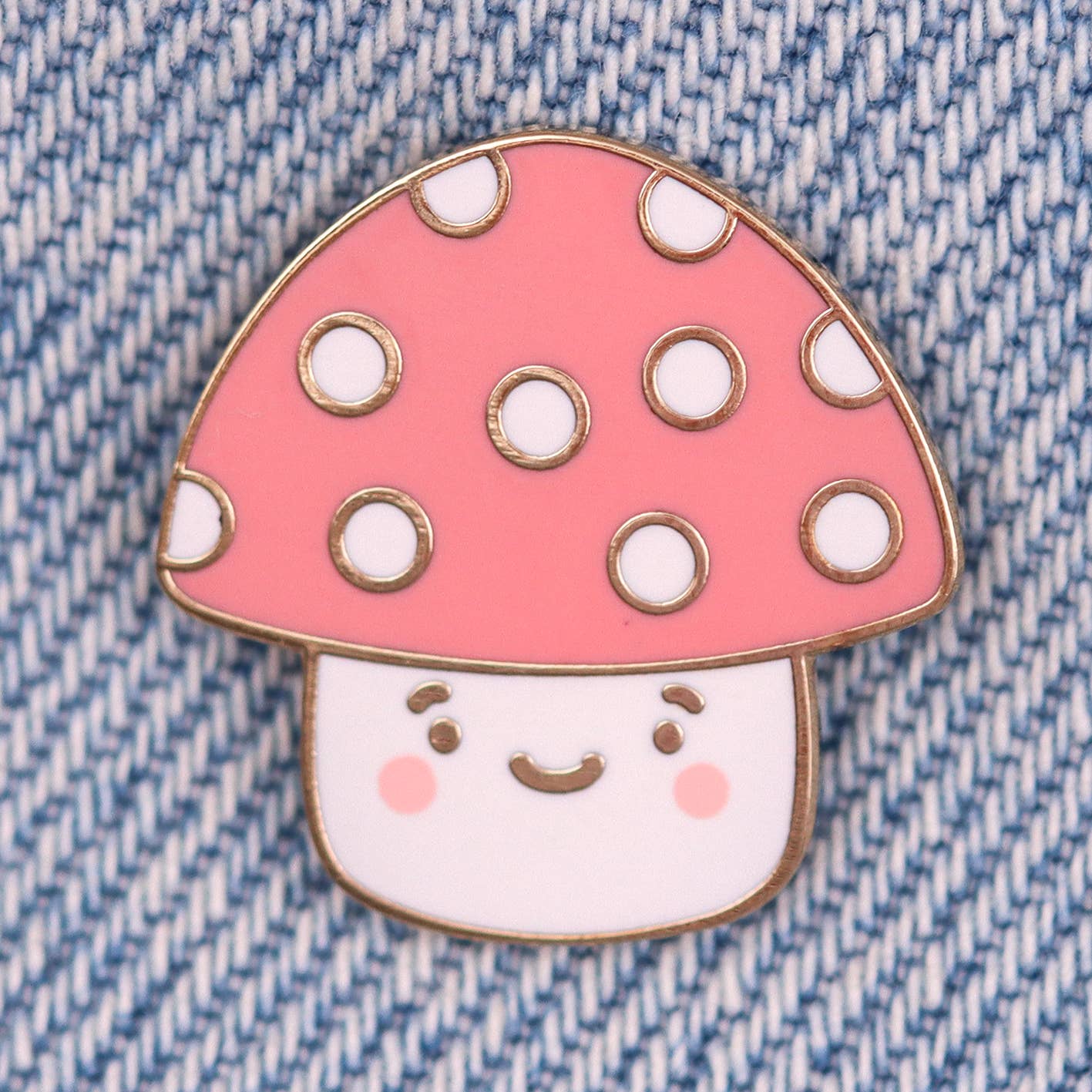 Fluffmallow (Custom duties for USA are pre-paid by us) - Wholesale Lapel Pin/Button - Cute Kawaii Mushroom Enamel Pin7