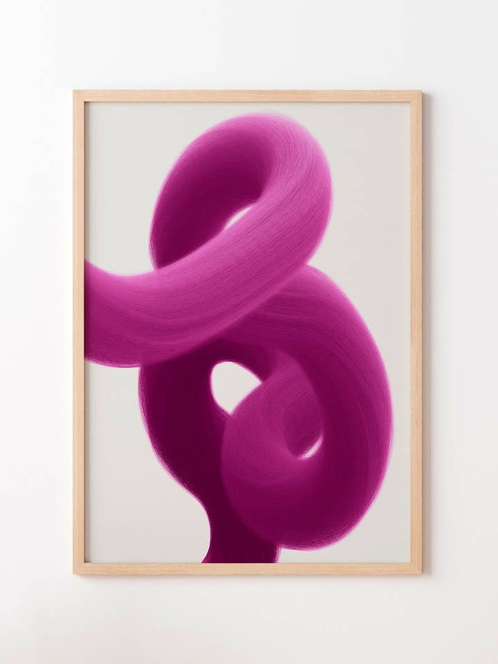 Bold Move n°4 - pinkes Kunstplakat (limitierte Auflage) für den Großhandel von MAISON CHARLOT