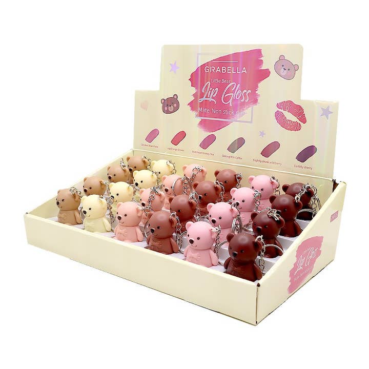 PINEAPPLE Beauty – Großhandel Lipgloss – Girabella M-3-1093 Little Bear Lipgloss, 24 Stück
