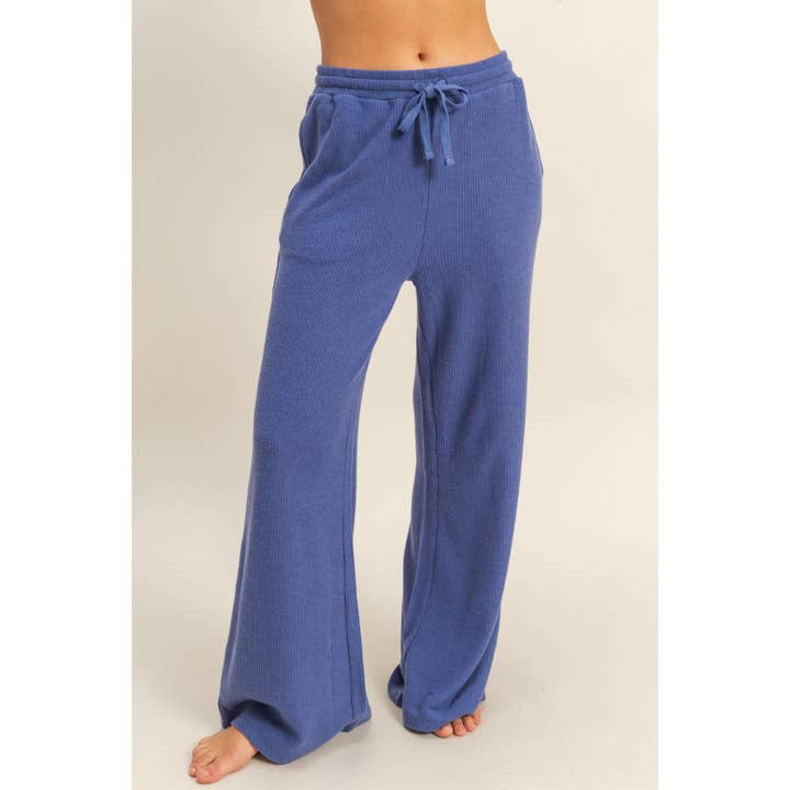 Double Zero - Wholesale Lounge Sweatpants/Joggers - Women's - Brushed Waffle Casual Wide Leg Sweatpants16