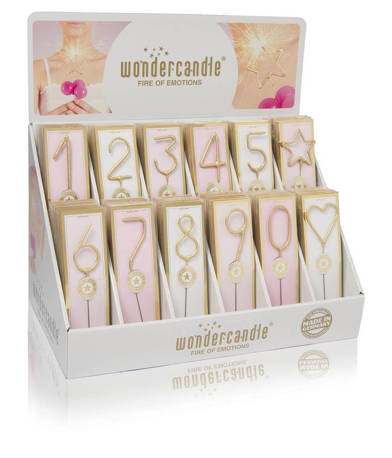 Wondercandle - Wholesale Cake Candle - Gold piece gold classic assortment 144 Wondercandle® classic