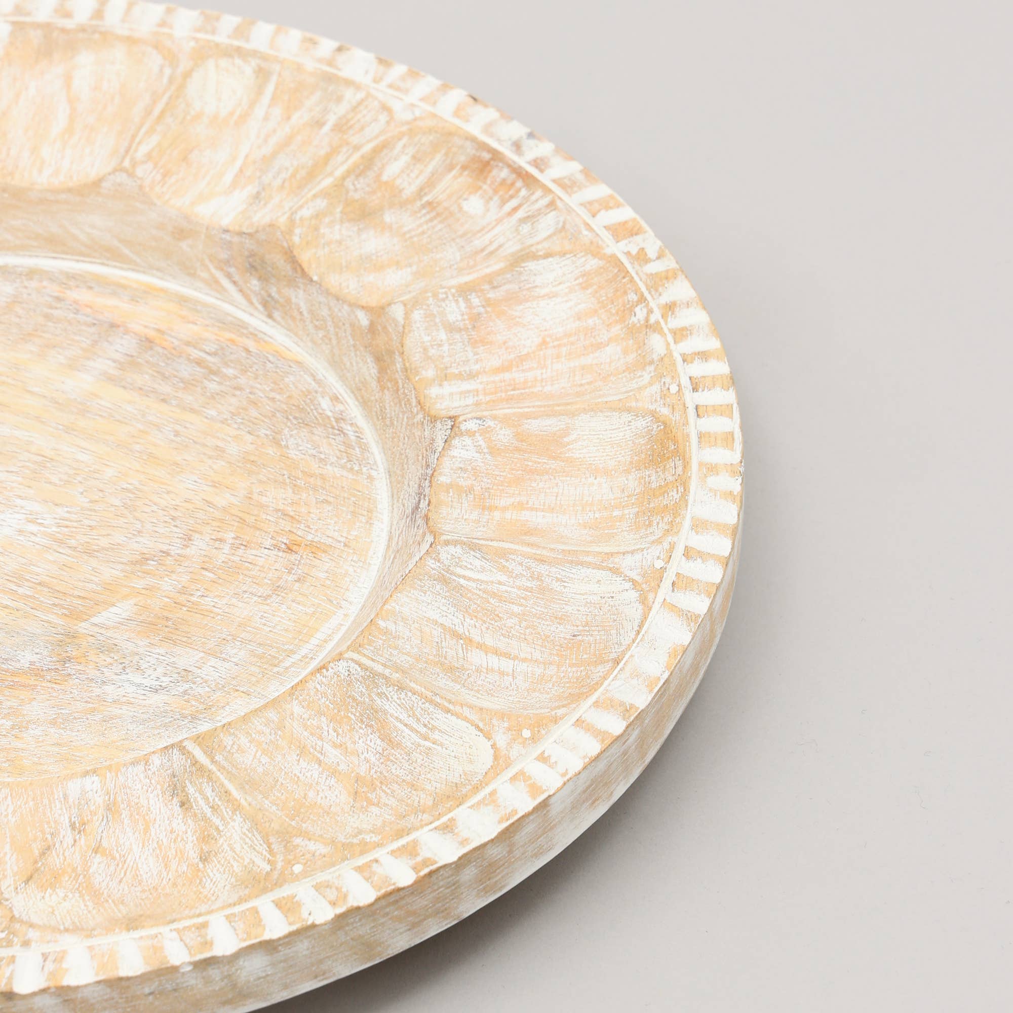 ExpoBazaar - Wholesale Dinner Plate - Wood Charger Plate | Handmade 13" Artisan Wooden Tableware3