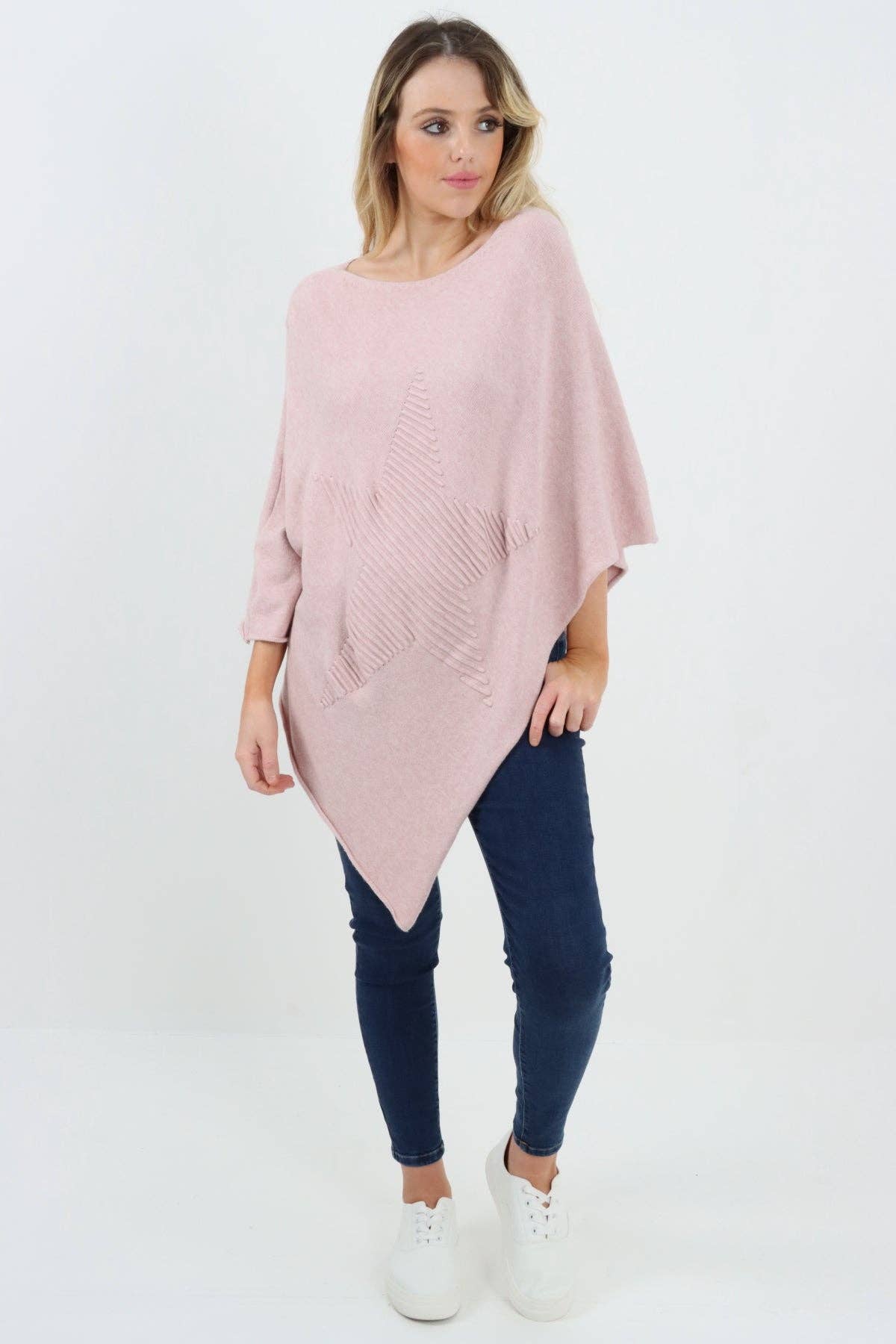 Miss Bold – wholesale Poncho – Women's – Italian Knitted Lagenlook Star Poncho33