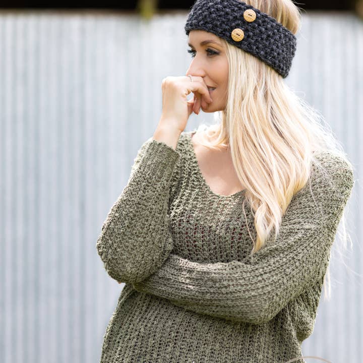 JackiBean – wholesale Öronvärmare - Dam – Handstickad knapp Band Öronvärmare4