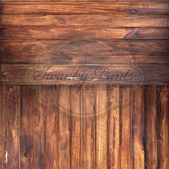 Deux en un 6 pi x 12 pi/bois grungy foncé pour la vente par Swanky Prints