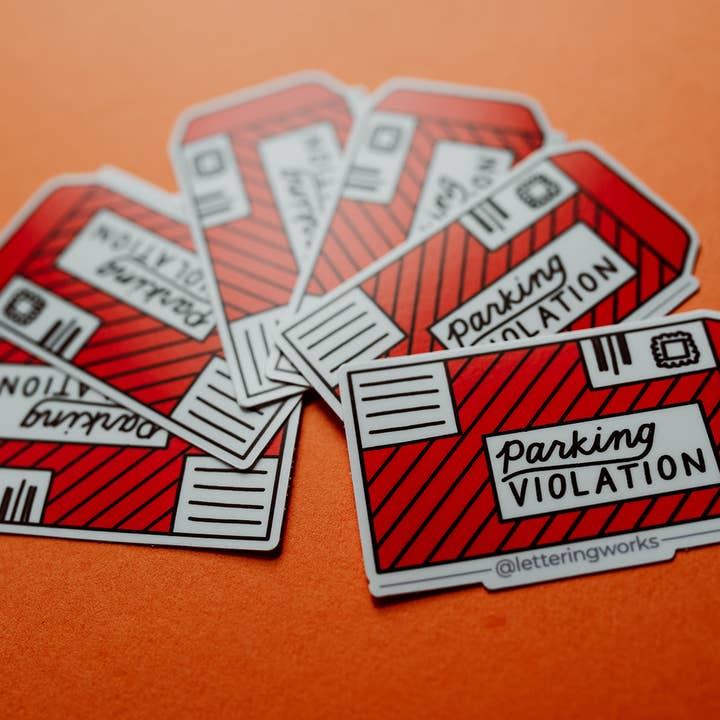 Lettering Works - Wholesale Sticker - Chicago Parking Ticket Vinyl Sticker4