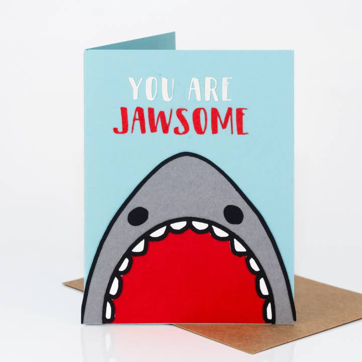 Biglietto di compleanno Jawsome per la vendita all'ingrosso da parte di Andoria Paper