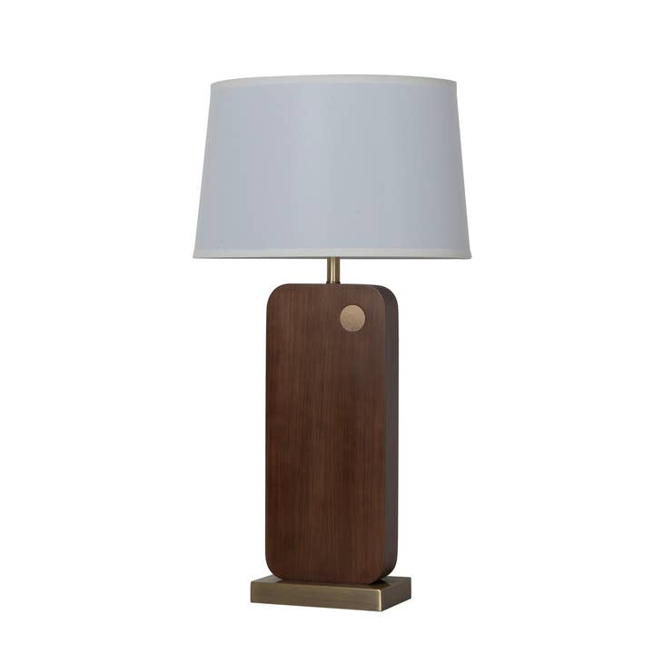 Table Lamp Walnut 30" Laurel Wood Finish for wholesale on Faire3