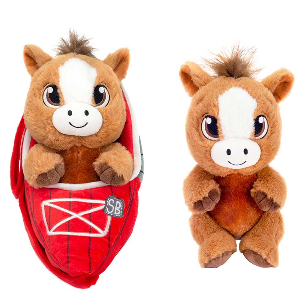 Fiesta Toys - Wholesale Stuffed/Plush Toy - Kids & Baby - Swaddle Babies - 9.5" Horse with Carrier0