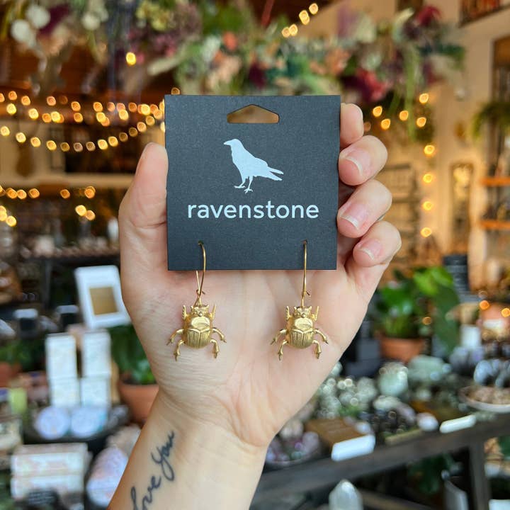 Ravenstone - Wholesale Dangle Earrings - The Beetle Babe Earrings1